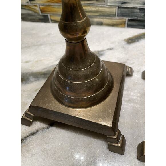 Vintage Brass Taper Candle Holder Candlesticks Made In India - Picture 2 of 7